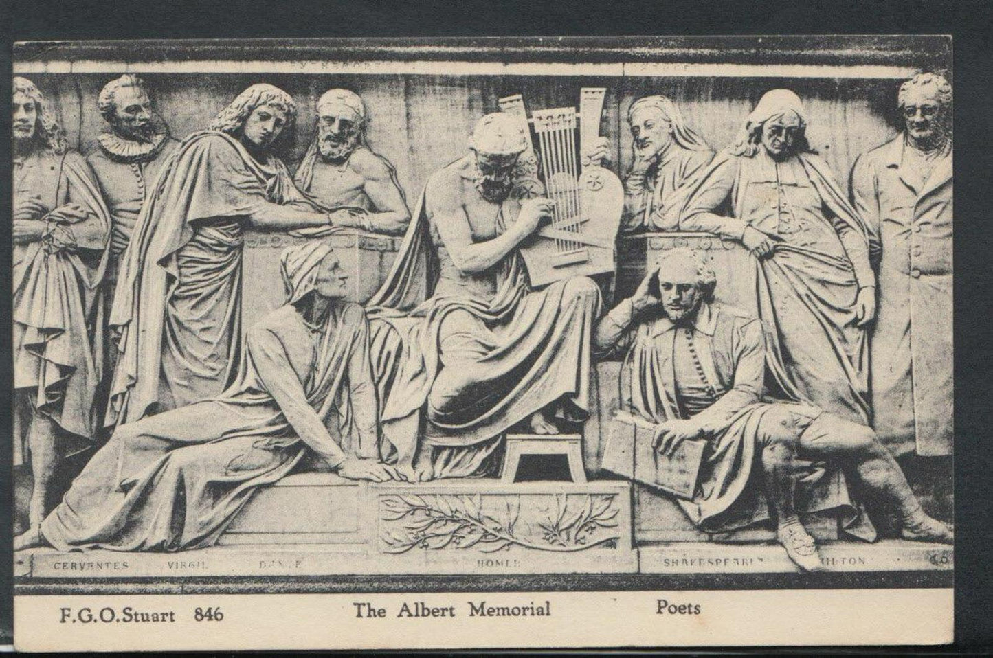 London Postcard - The Albert Memorial, Poets   RS10052