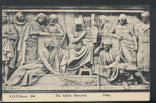 London Postcard - The Albert Memorial, Poets   RS10052