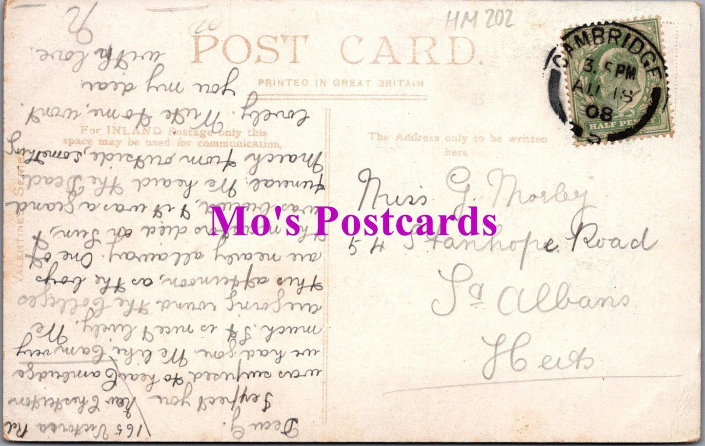 Cambridgeshire Postcard - Cambridge, Queen's Bridge and College  HM202