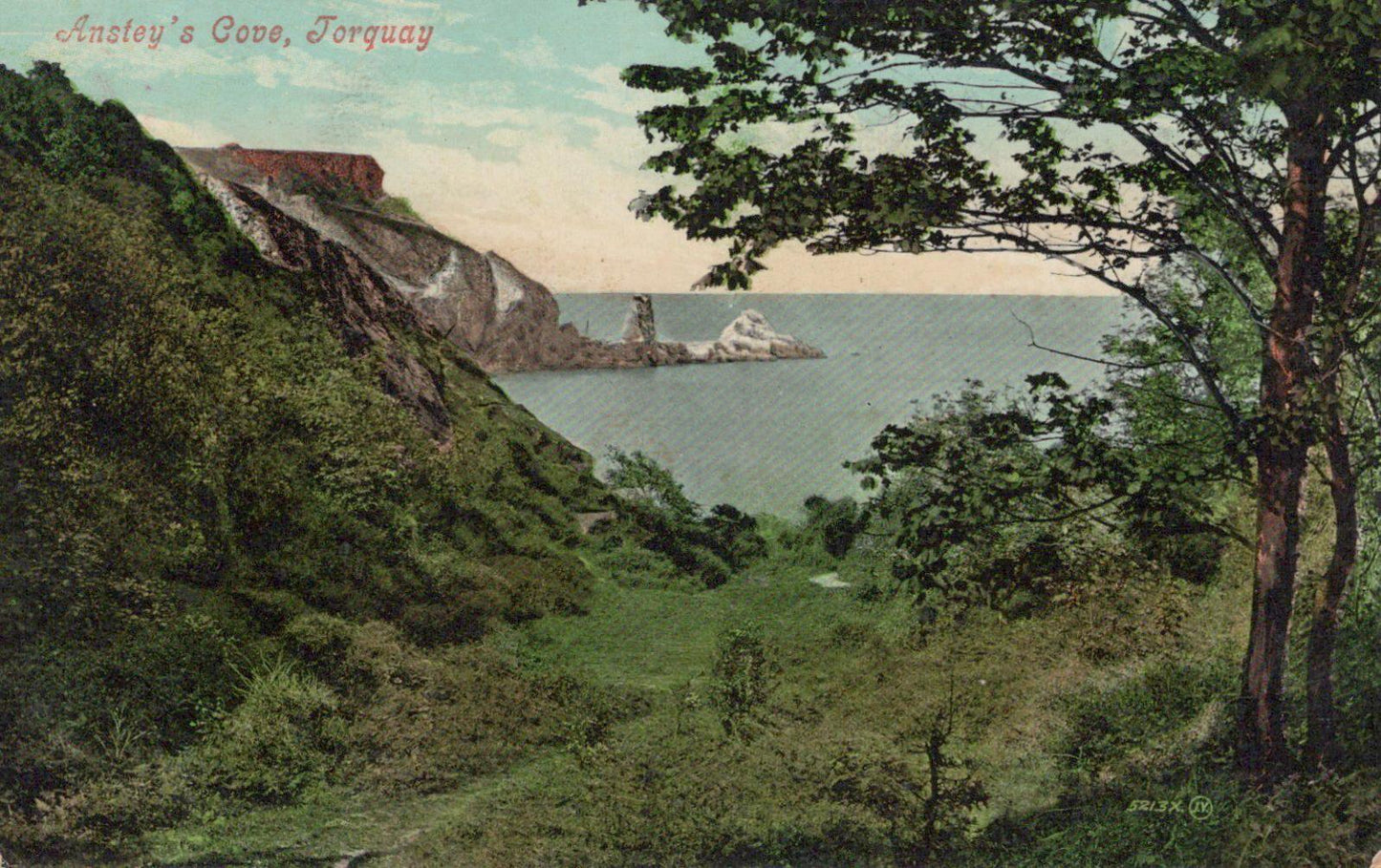 Devon Postcard - Anstey's Cove, Torquay    RS24319