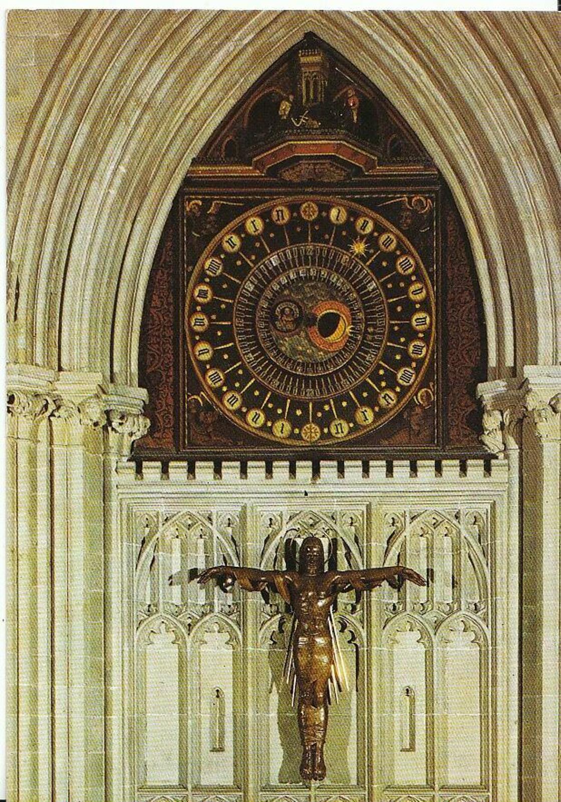 Somerset Postcard - Wells Cathedral, The Clock, Late 14th Century  AB700