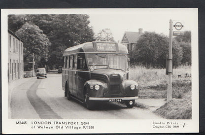 Hertfordshire Postcard: Welwyn Old Village, London Transport Bus GS44 - W921