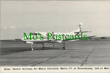 Load image into Gallery viewer, Aviation Postcard - Ellan Vannin Airlines Aeroplane at Ronaldsway, IOM -RS26253
