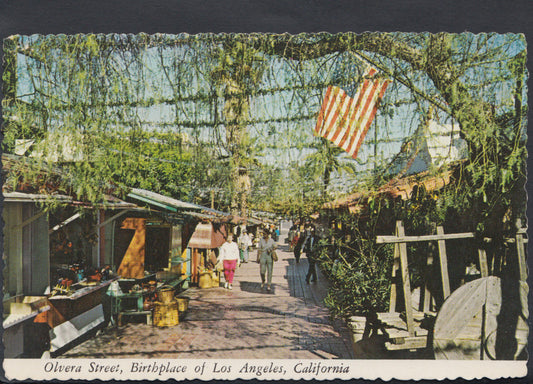 America Postcard - Olvera Street, Birthplace of Los Angeles, California RR2976