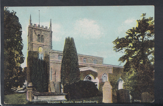 Oxfordshire Postcard - Wroxton Church Near Banbury    RS11054