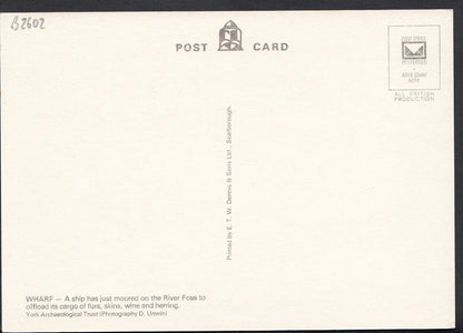 Yorkshire Postcard - York, The Jorvik Viking Centre, Ship Docked, Wharf  B2602