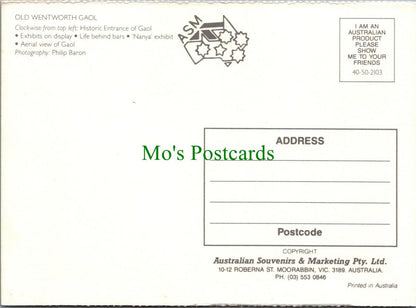 Australia Postcard - Old Wentworth Gaol, New South Wales   RRR1179