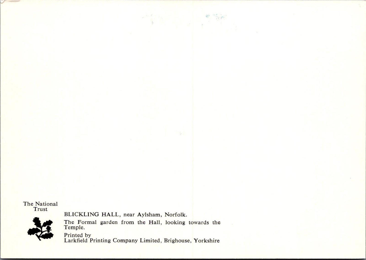 Norfolk Postcard - Blickling Hall - The Formal Garden  RRR1379