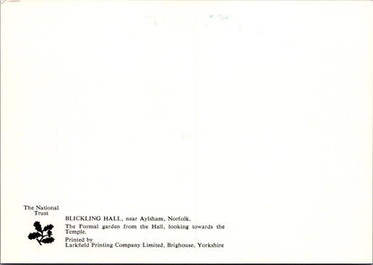 Norfolk Postcard - Blickling Hall - The Formal Garden  RRR1379