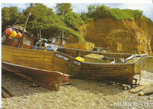 Devon Postcard - East Beach, Sidmouth  AB853