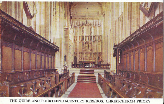 Dorset Postcard - Fourteenth-Century Reredos, Christchurch Priory   ZZ2165