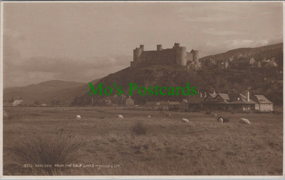 Merionethshire Postcard: Harlech Castle From The Golf Links 1930s  RS28629