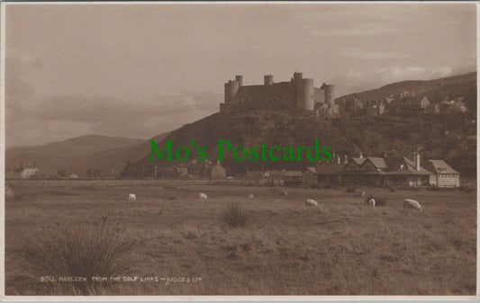 Merionethshire Postcard: Harlech Castle From The Golf Links 1930s  RS28629