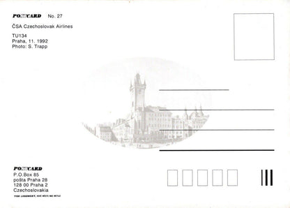 Aviation Postcard - CSA Czechoslavak Airlines Aeroplane  RR9960