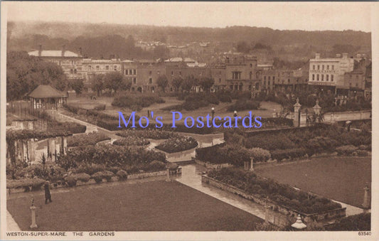 Somerset Postcard - Weston-Super-Mare, The Gardens   DC2141