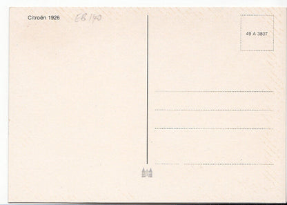 Vintage Motor Cars Postcard - Citreon 1926 - EB140