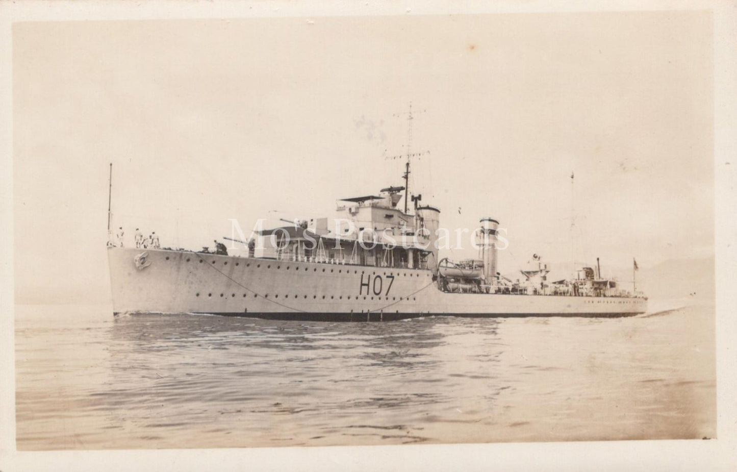 Naval History Postcard - British Royal Navy, H.M.S.Defender, Destroyer  XT100