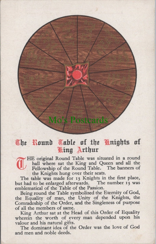 Cornwall Postcard: Tintagel, The Round Table of The Knights of King Arthur RS36929
