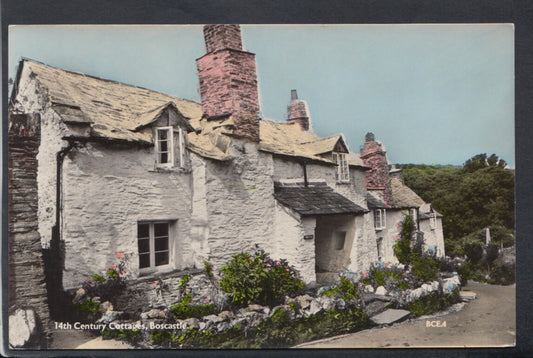 Cornwall Postcard: Boscastle 14th Century Cottages Street Scene RPPC RS18816