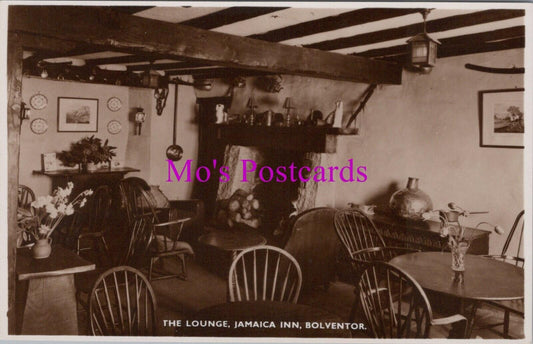 Cornwall Postcard: Bodmin Moor,The Lounge, Jamaica Inn, Bolventor  RS39221
