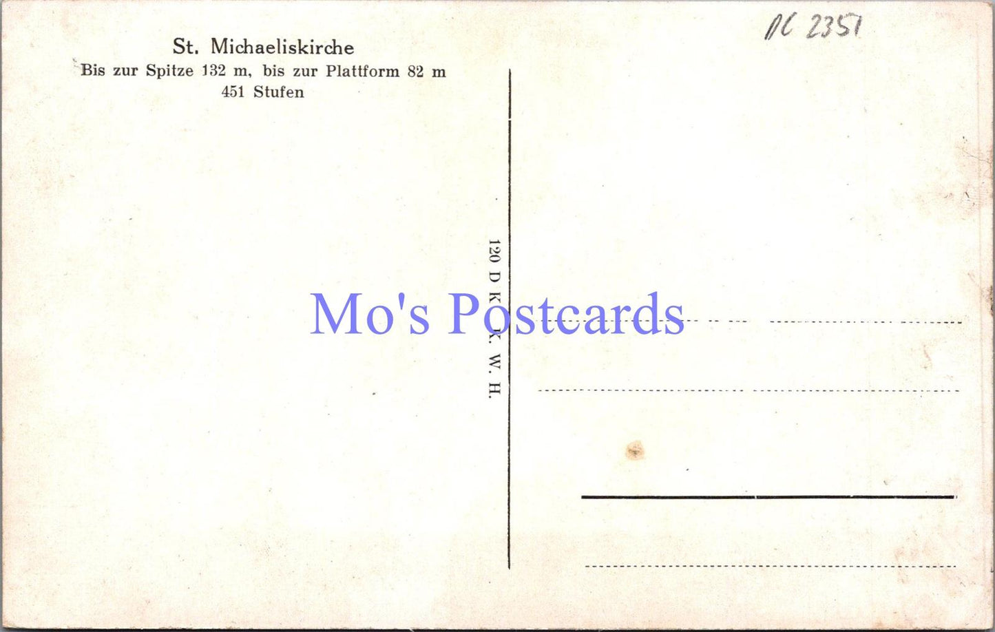 Germany Postcard - Hamburg, St Michaeliskirche  DC2351