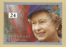 Load image into Gallery viewer, Royalty Postcard - HM The Queen, 40th Anniversary of The Accession RRR480
