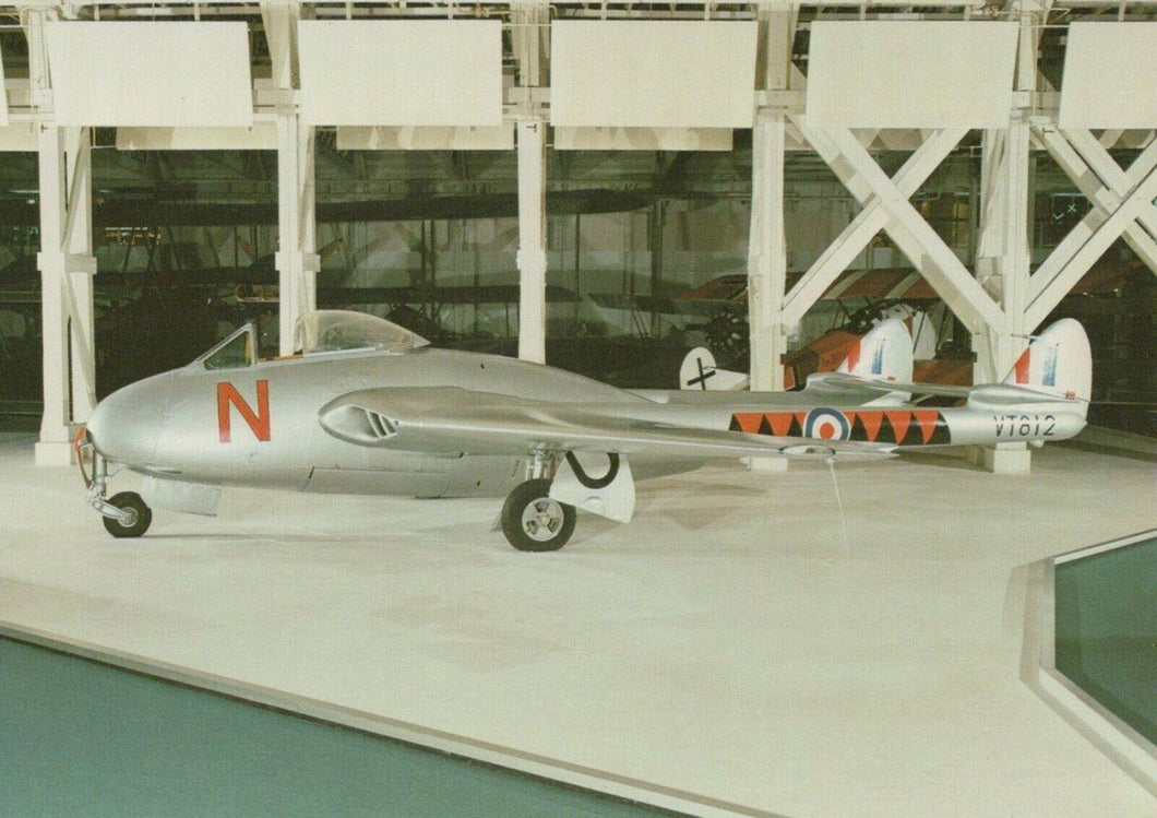 Military Aviation Postcard - De Havilland DH100 Vampire F Mk3 Aeroplane RRR2