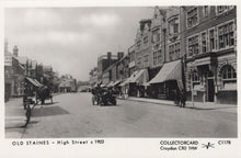 Load image into Gallery viewer, Surrey Postcard - Old Staines High Street c1903 - XT12
