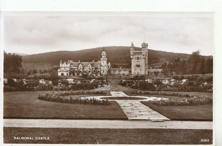 Aberdeenshire Postcard: Balmoral Castle, Scottish Royal Estate RPPC 10637A