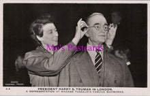 Load image into Gallery viewer, Politics Postcard - President Harry S Truman, Madame Tussauds Waxworks RS38491

