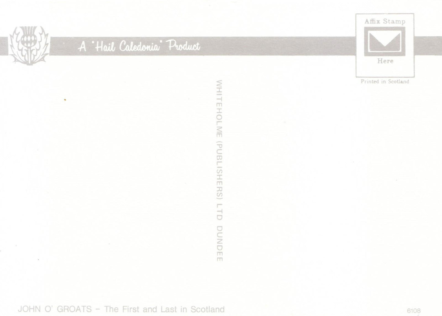 Scotland Postcard - John O'Groats, The First and Last in Scotland   SM130