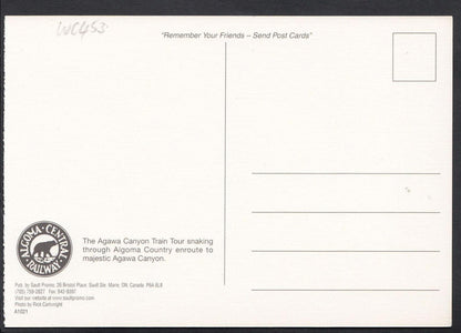 Canadian Railway Postcard - The Agawa Canyon Train Tour, Algoma Country  WC453