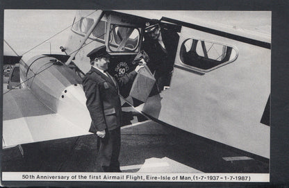 Isle of Man Postcard - 50th Anniversary of The First Airmail Flight  RS18634