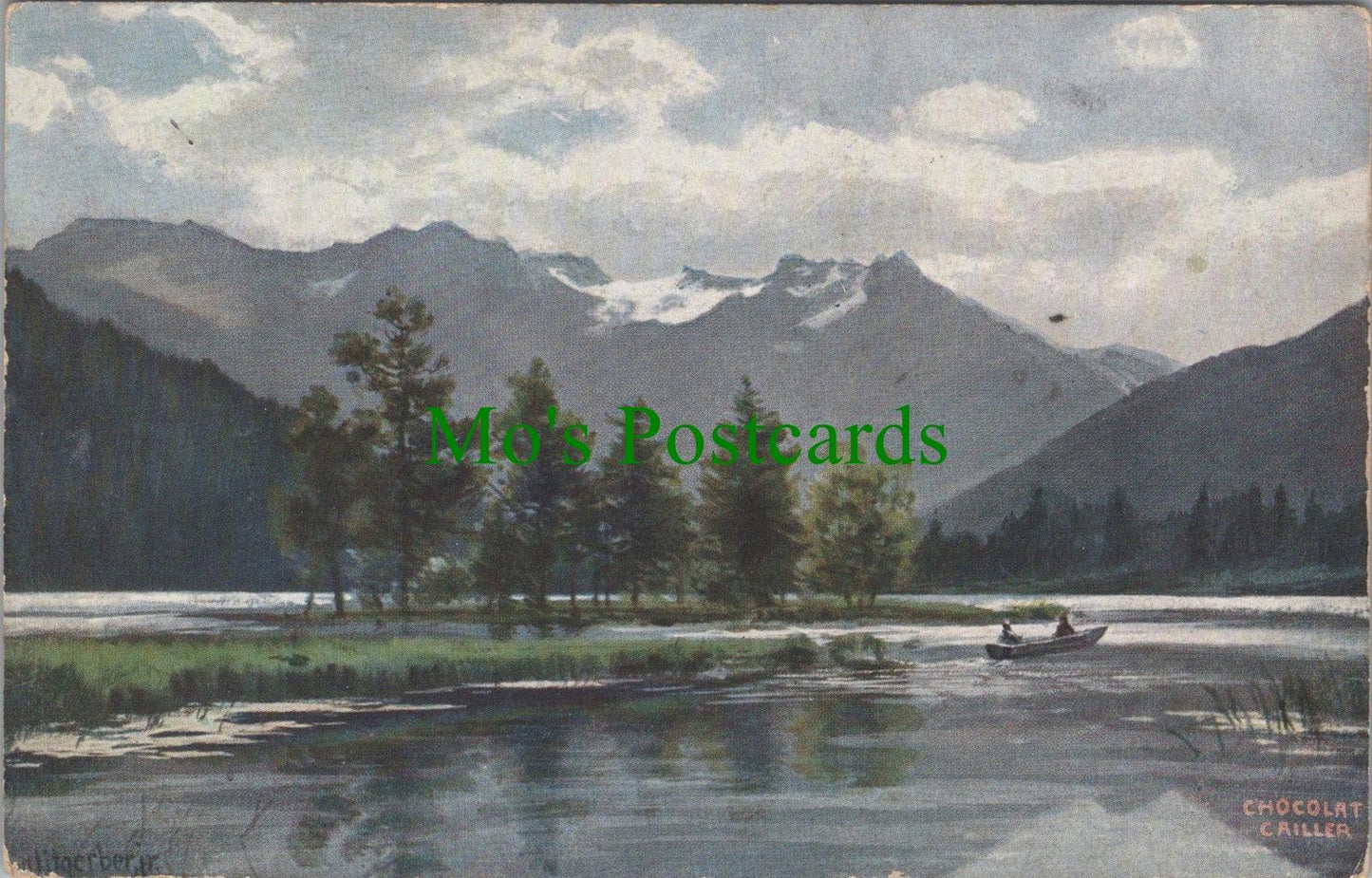 Advertising Postcard-Cailler's Genuine Swiss Milk Chocolate-Mountains