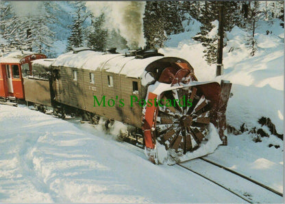 Switzerland Postcard - Rhatische Bahn, Dampfschneeschleuder Xrotd 9213 - RR12004