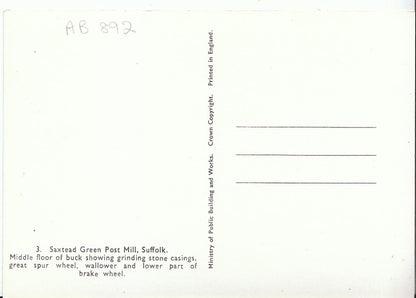 Suffolk Postcard - Saxtead Green Post Mill    AB892
