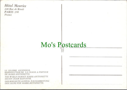 France Postcard - Paris - Hotel Meurice, 228 Rue De Rivoli RRR1319