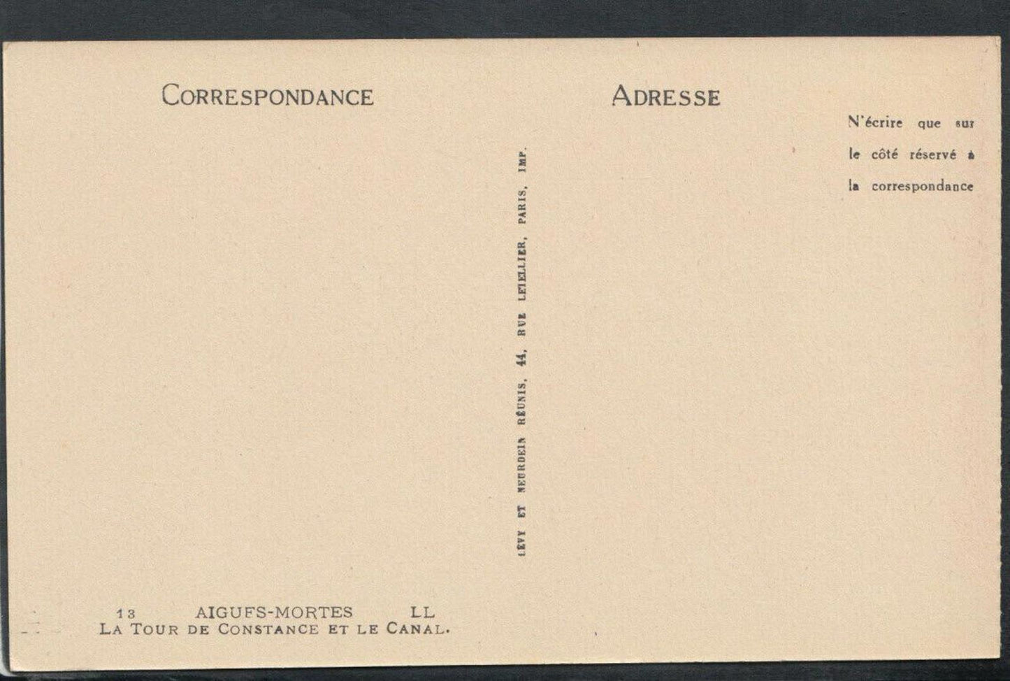 France Postcard - Aigues-Mortes - La Tour De Constance Et Le Canal   RS16333