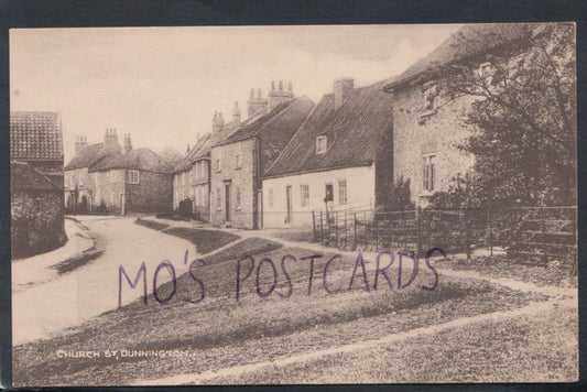 Yorkshire Postcard: Dunnington High Street Village Cottages 1910s  T2400