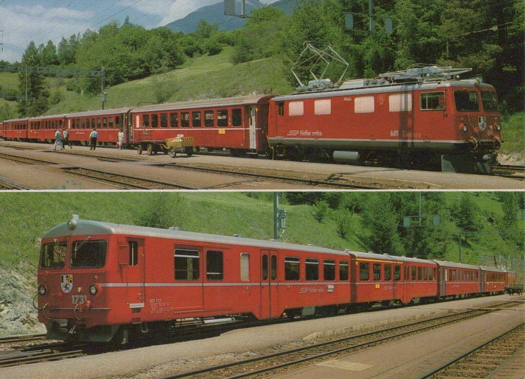 Transport Postcard - Switzerland - Lokomotive Rhb - Steuerwagen Bdt   RRR78