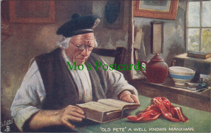 Isle of Man Postcard - Old Pete a Well Known Manxman DC1470
