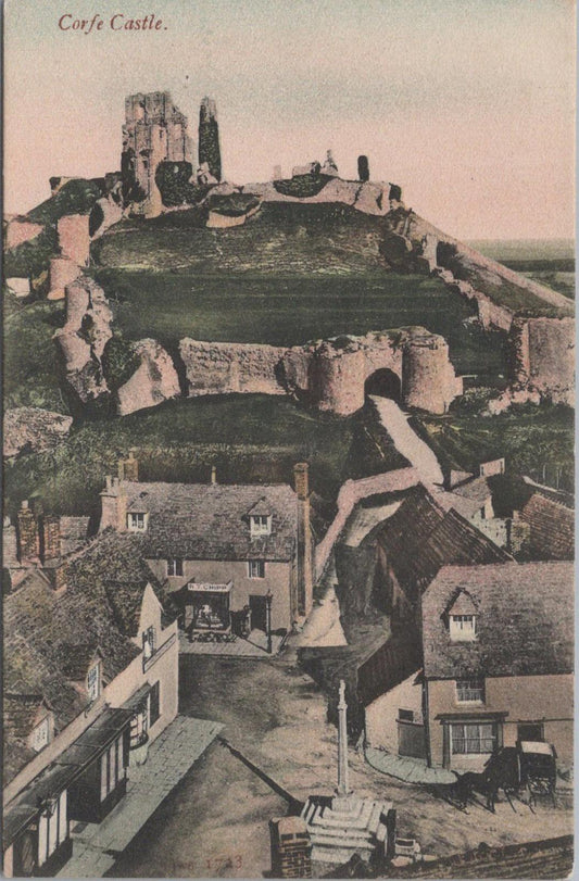 Dorset Postcard - Corfe Castle and Village  XT135