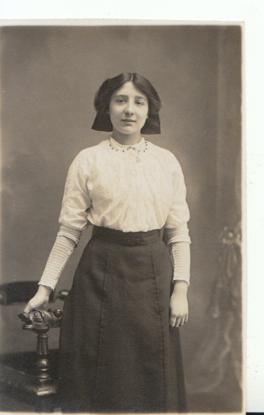 Old Real Photo Postcard Edwardian Studio Portrait Florence Emily Toone TZ1820