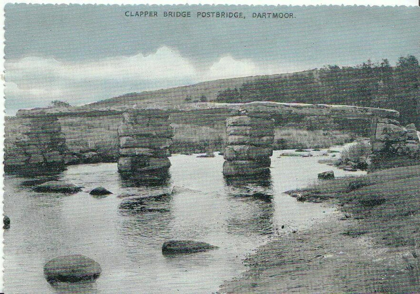 Devon Postcard - Clapper Bridge, Postbridge, Dartmoor   AB643