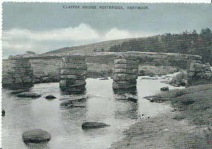Devon Postcard - Clapper Bridge, Postbridge, Dartmoor   AB643