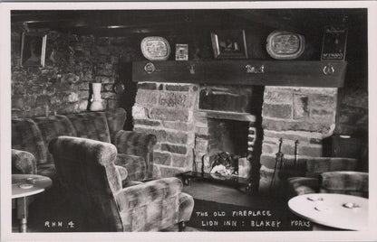 Yorkshire Postcard - The Old Fireplace, Lion Inn, Blakey  XT145