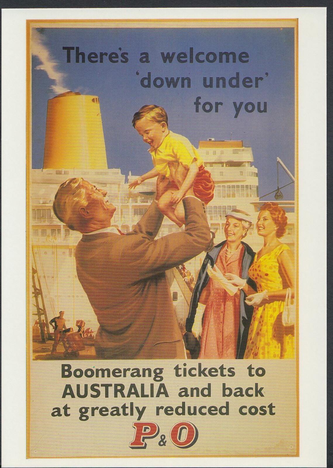 Shipping Postcard: Orient Line Boomerang Tickets Australia Ocean Liner Advert RR23757