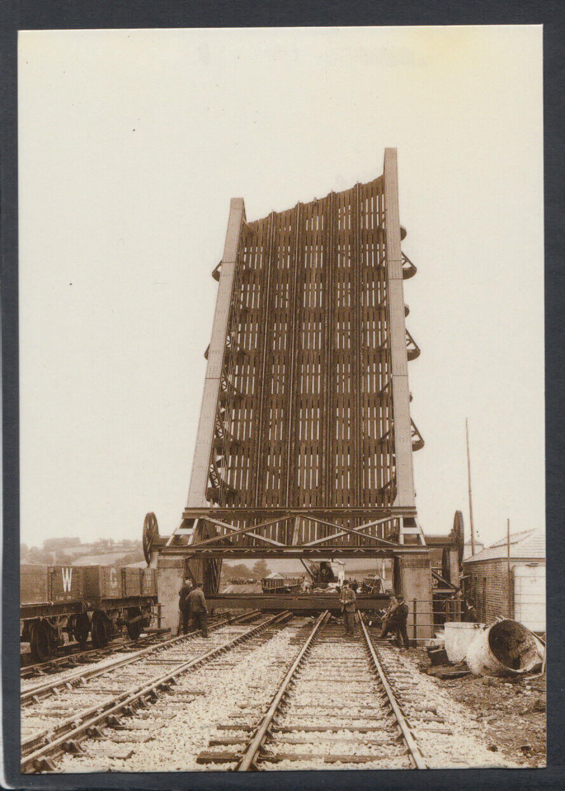 Carmarthenshire Postcard:Carmarthen Railway Bascule Bridge GWR Lift View RR23726
