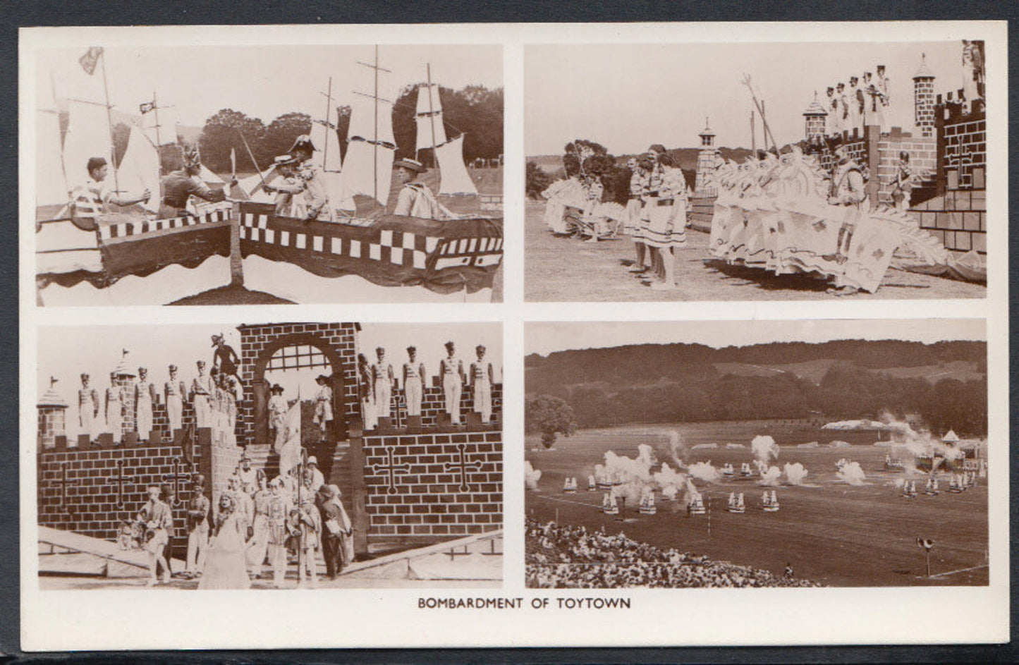 Wiltshire Postcard - Tidworth Tattoo - Bombardment of Toytown  RS13556