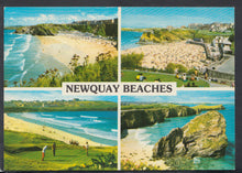 Load image into Gallery viewer, Cornwall Postcard - Views of Newquay Beaches     RR5698
